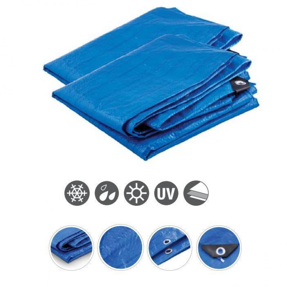 Prelata impermeabila cu inele, 4x6 m, PE, 80 g/mp, 24 mp, Beorol Prelata impermeabila cu inele, 4x6 m, PE, 80 g/mp, 24 mp, Beorol