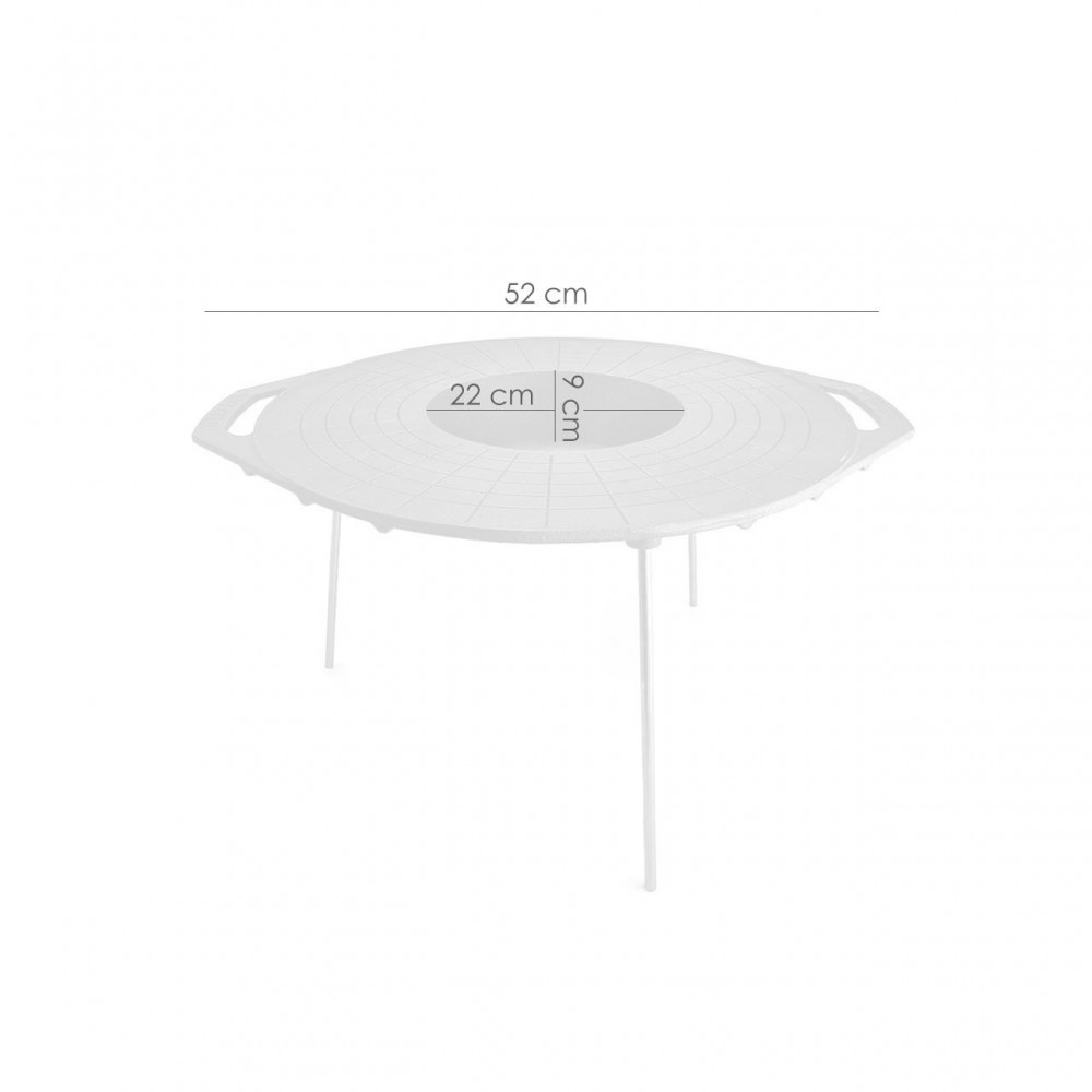 Disc pentru gratar, fonta, tip grill, cu picioare, 52 cm, Mixt Barbeque 