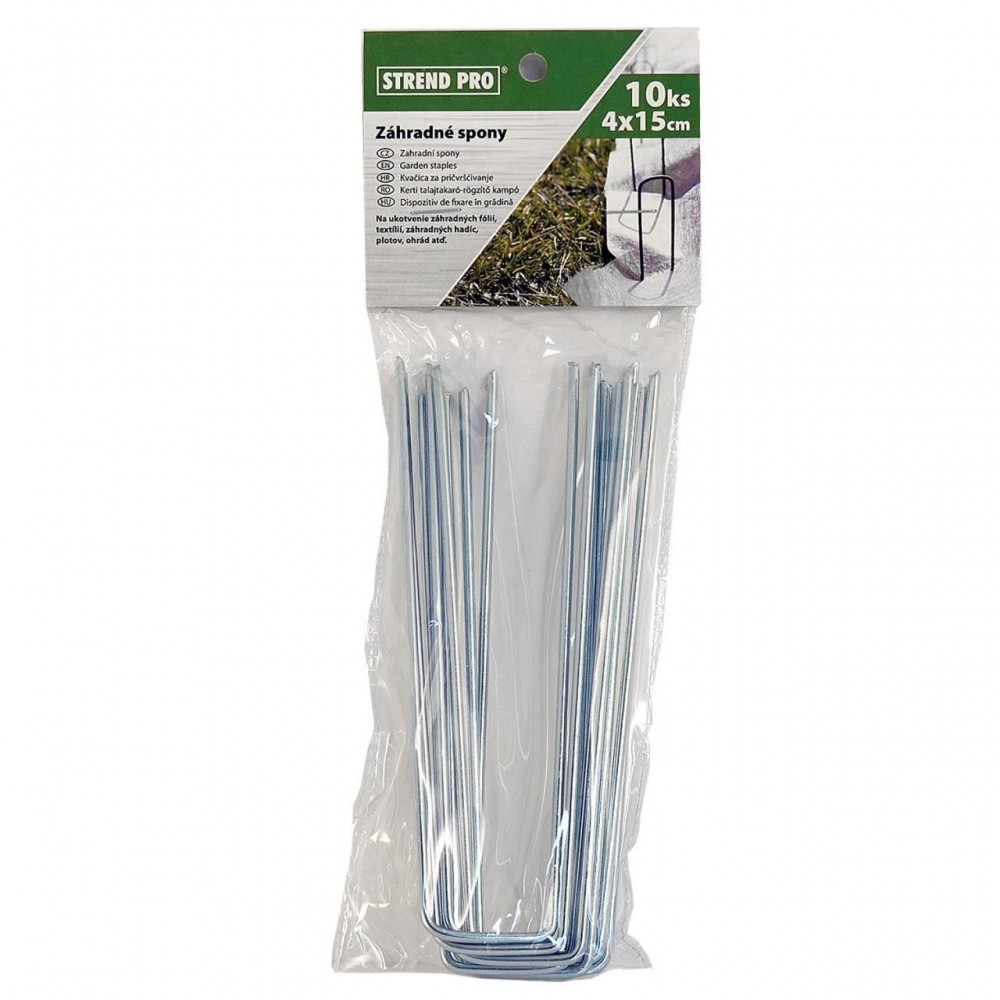 Cui tip U, fixare folii, furtune, set 10 buc, 4 mm x 15 cm Cui tip U, fixare folii, furtune, set 10 buc, 4 mm x 15 cm