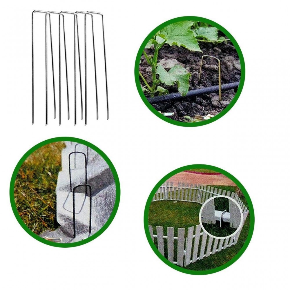 Cui tip U, fixare folii, furtune, set 10 buc, 4 mm x 15 cm Cui tip U, fixare folii, furtune, set 10 buc, 4 mm x 15 cm