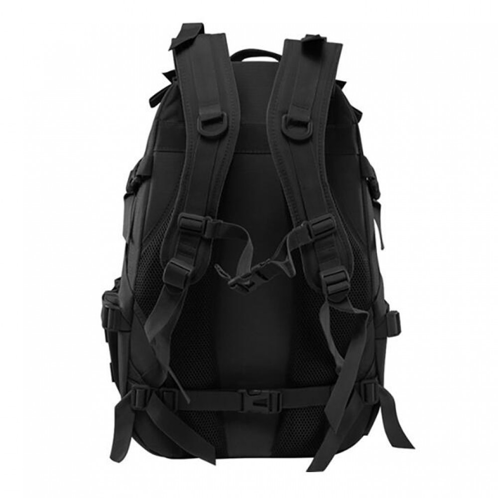 Ghiozdan/rucsac turistic, Trizand, 5 compartimente, poliester 900D, negru, 25L, 30x22x50 cm