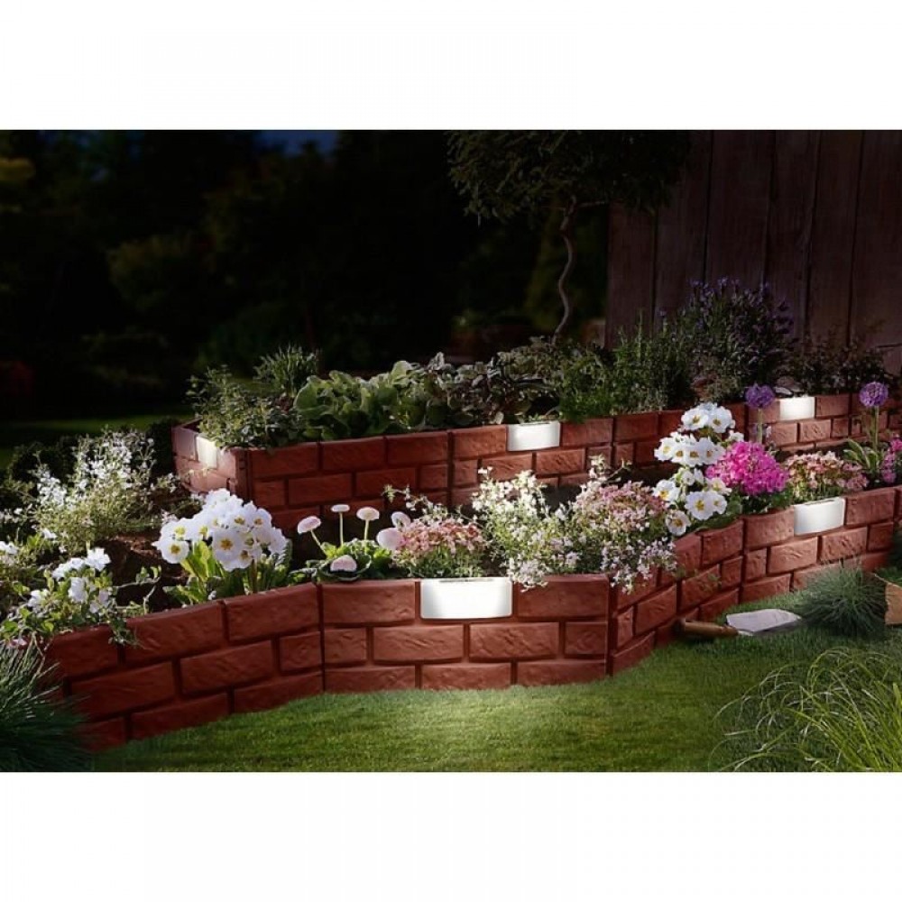 Gard de gradina decorativ, cu iluminare solara, set 4 buc, 42x29 cm