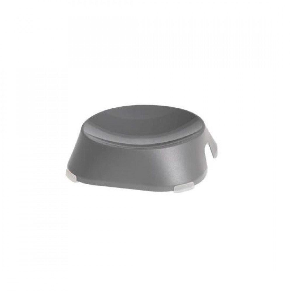 Castron, bol, plat, pentru caine, pisica, suporti antiderapanti, PET reciclat, gri deschis, 13x13x3.6 cm Castron, bol, plat, pentru caine, pisica, suporti antiderapanti, PET reciclat, gri deschis, 13x13x3.6 cm