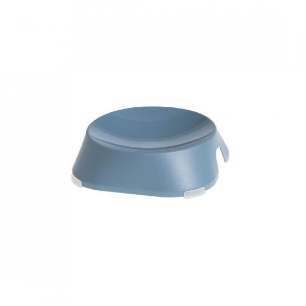 Castron, bol, plat, pentru caine, pisica, suporti antiderapanti, PET reciclat, albastru inchis, 13x13x3.6 cm Castron, bol, plat, pentru caine, pisica, suporti antiderapanti, PET reciclat, albastru inchis, 13x13x3.6 cm