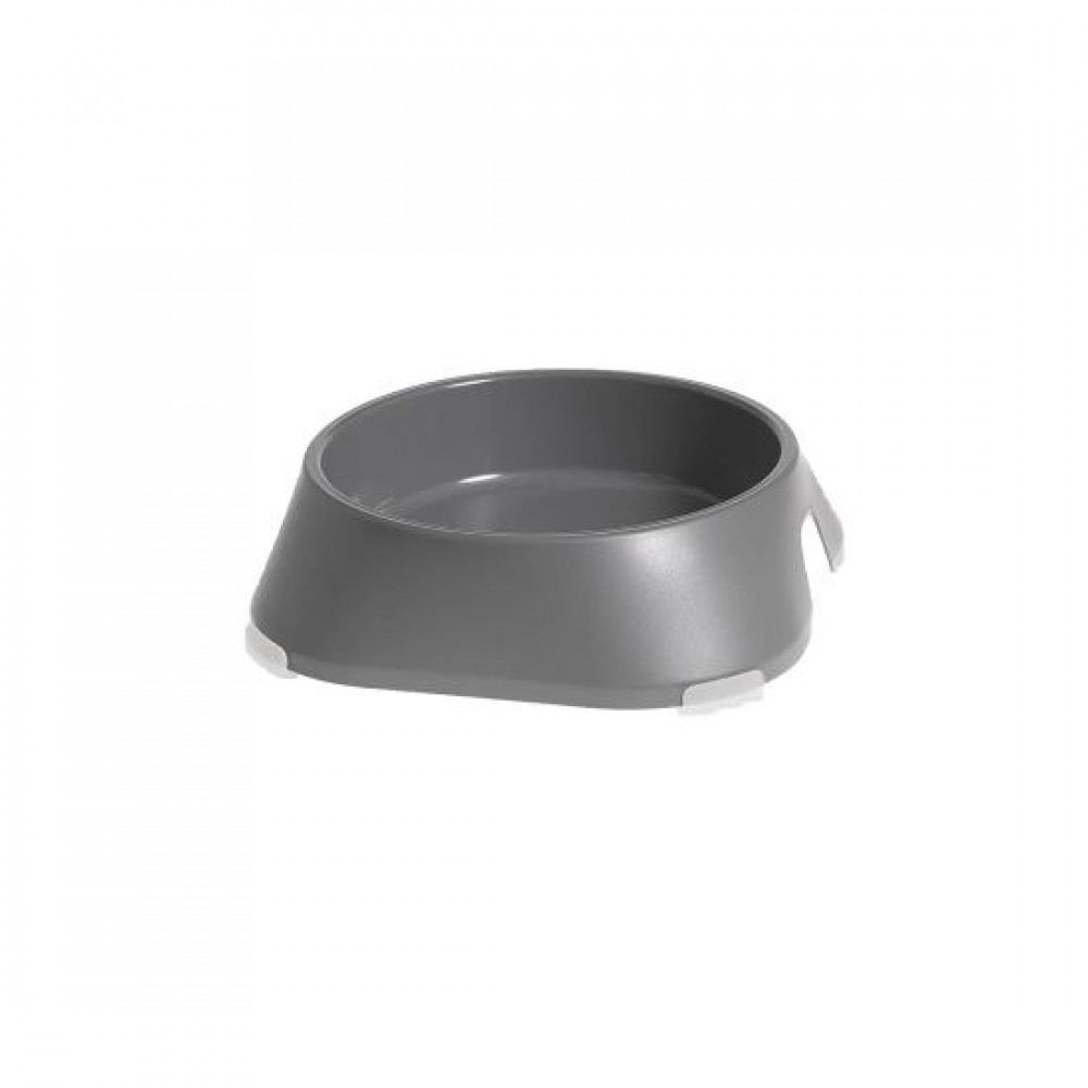 Castron, bol, pentru caine, pisica, suporti antiderapanti,ÃÂ PET reciclat, gri deschis, marime M, 400 ml, 17.2x17.2x4.8 cm Castron, bol, pentru caine, pisica, suporti antiderapanti,ÃÂ PET reciclat, gri deschis, marime M, 400 ml, 17.2x17.2x4.8 cm