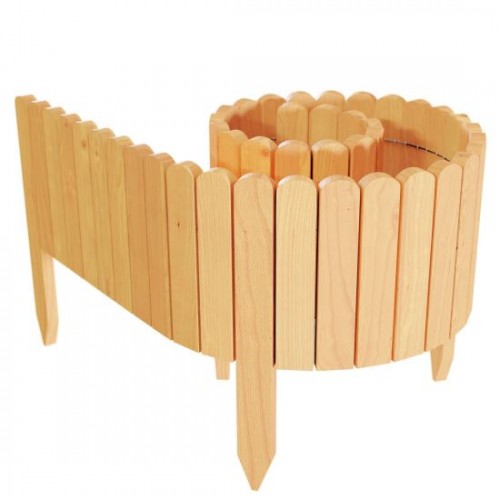 Gard de gradina decorativ din lemn, natur, 200x30 cm