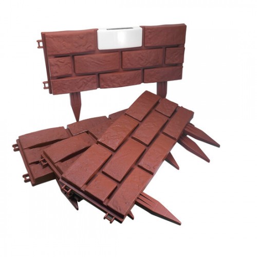 Gard de gradina decorativ, cu iluminare solara, set 4 buc, 42x29 cm