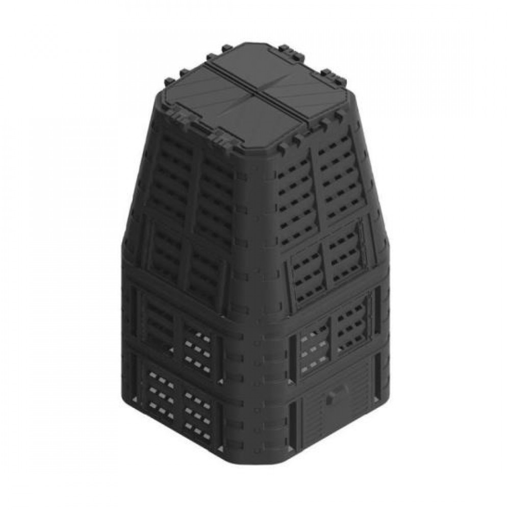 Compostor de gradina, 880 L, negru