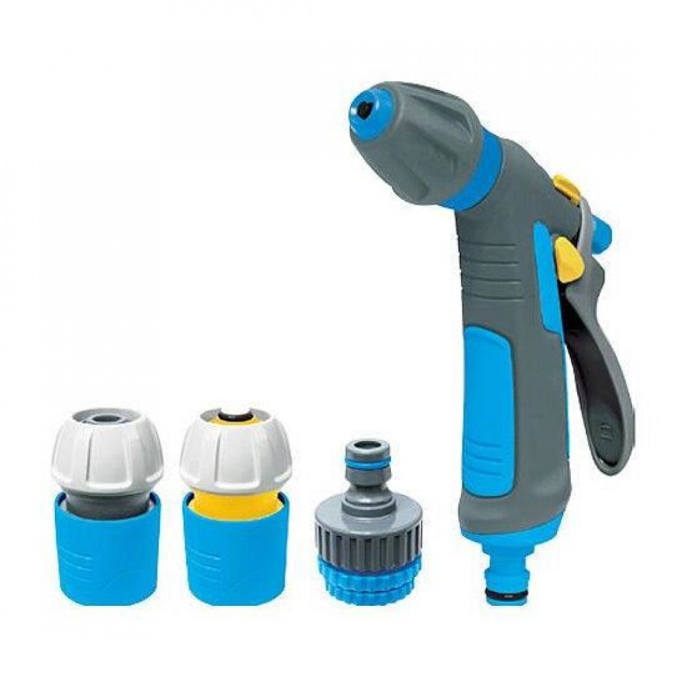 Set de stropit, pistol stropit gradina, cu accesorii, 2ÃÂ moduri, 1/2",ÃÂ Aquacraft