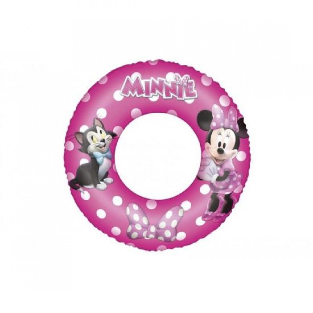 Colac inot pentru copii, gonflabil, model Minnie, roz, 56 cm, Bestway Colac inot pentru copii, gonflabil, model Minnie, roz, 56 cm, Bestway