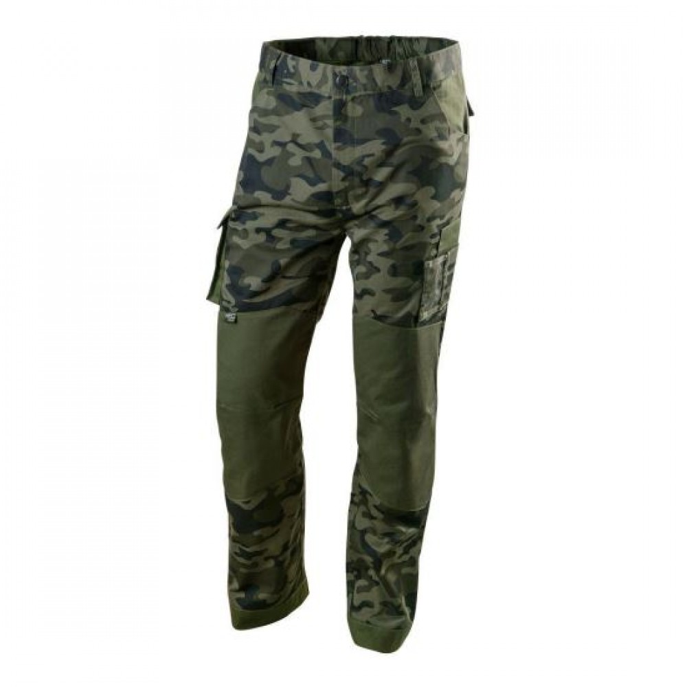 Pantaloni de lucru, camuflaj, model Camo, marimea XXL/56, NEO Pantaloni de lucru, camuflaj, model Camo, marimea XXL/56, NEO