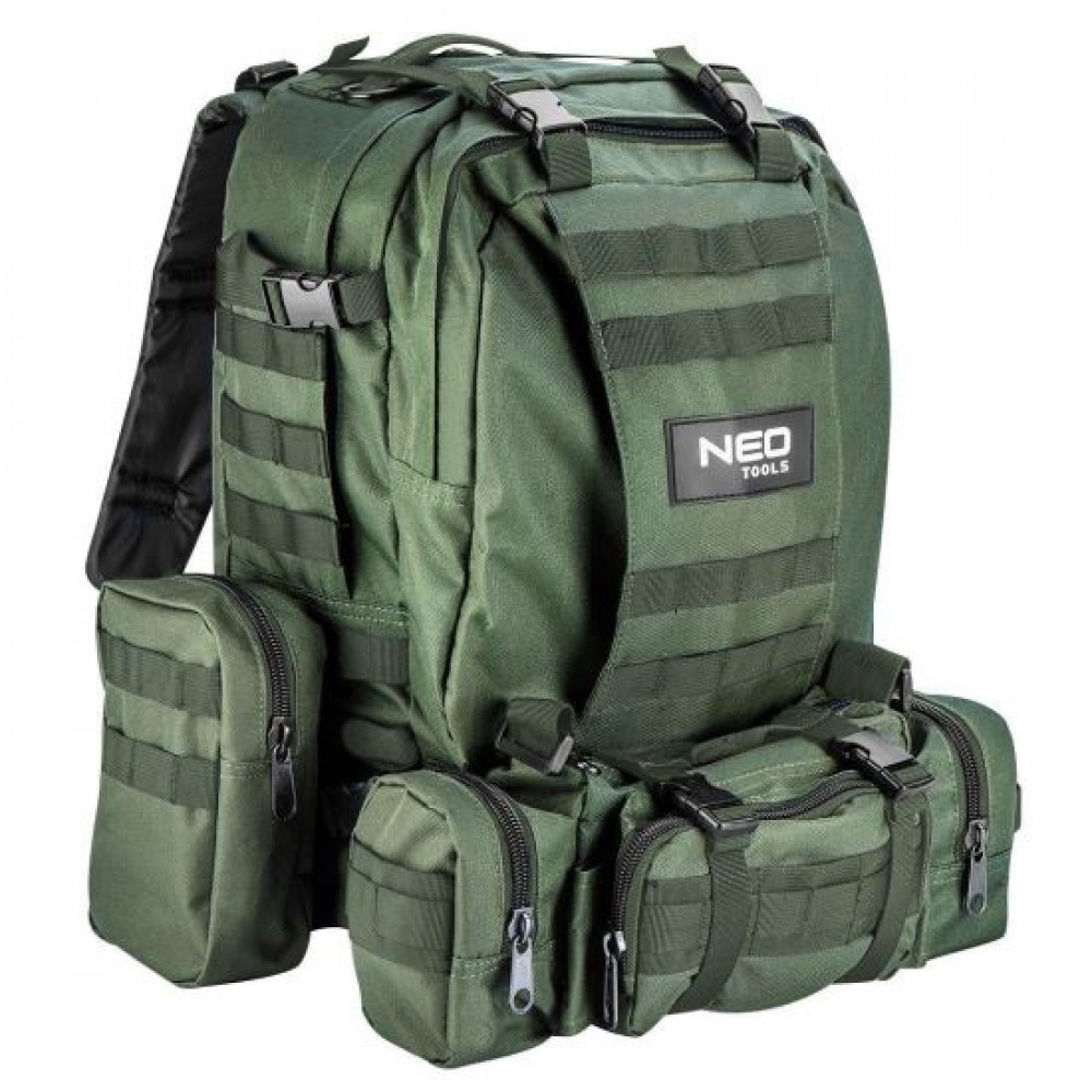 Ghiozdan/rucsac turistic, 4 in 1, model Survival, verde inchis, NEO Ghiozdan/rucsac turistic, 4 in 1, model Survival, verde inchis, NEO