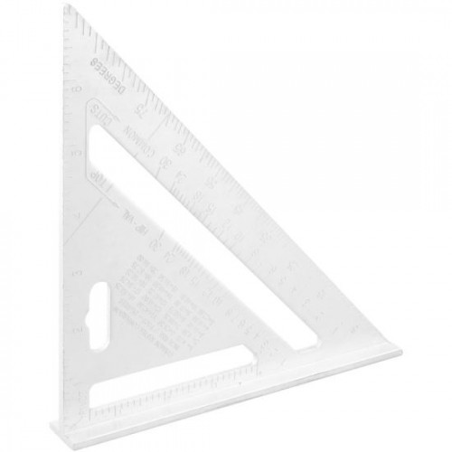 Echer tamplar/dulgher, aluminiu, triunghiular, cu picior, 180x4 mm, Richmann