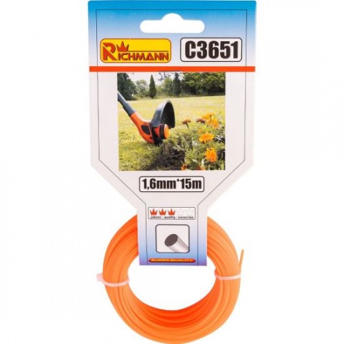 Fir rezerva cositoare, trimmer,​​​​​​​ 1.6 mm x 15 m, Richmann 