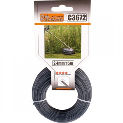 Fir rezerva cositoare, trimmer, DUO, 2.4 mm x 15 m, Richmann Exclusive