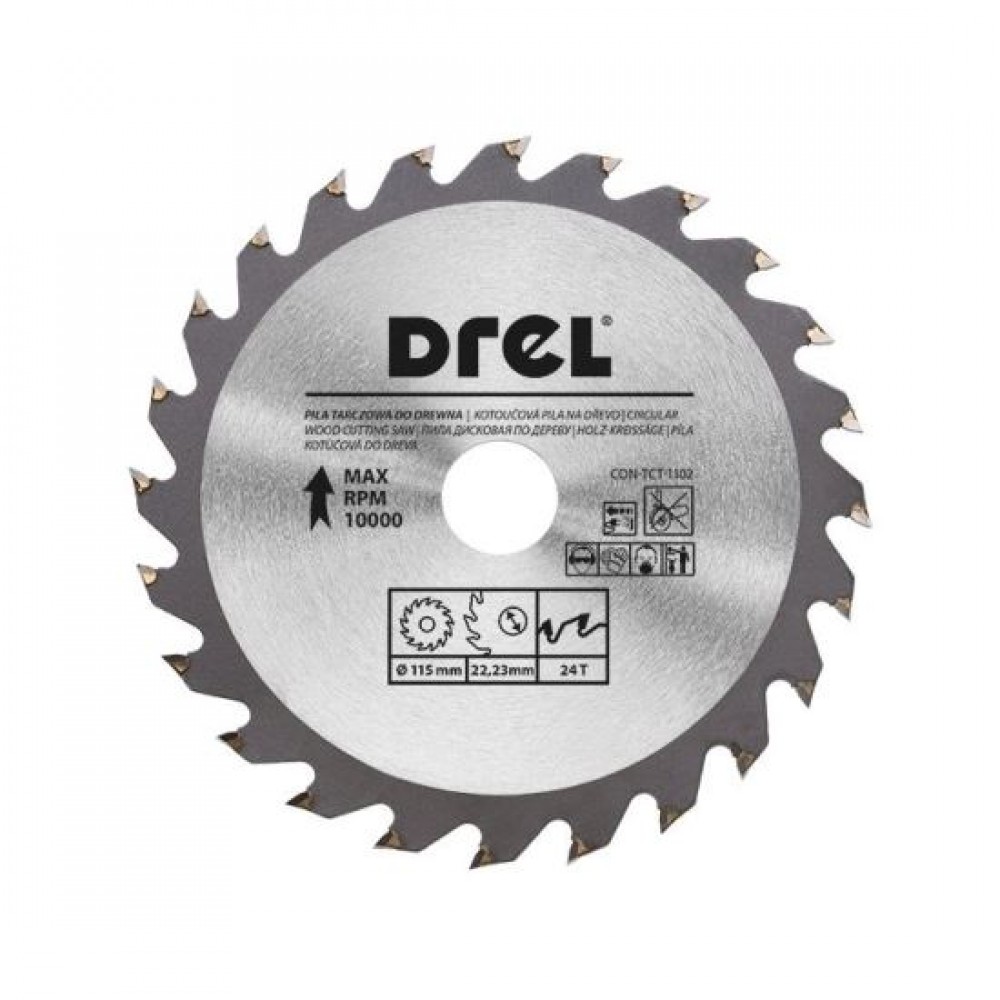 Disc circular vidia, 24 dinti, 115 mm, Drel
