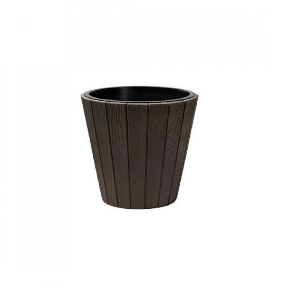 Ghiveci decorativ de flori, rotund, maro, 11/21 L, 34.8x32.5 cm, Woode Ghiveci decorativ de flori, rotund, maro, 11/21 L, 34.8x32.5 cm, Woode