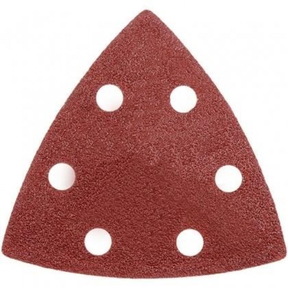 Abrazive/smirghel triunghiular cu scai, gauri, P120, set 5 buc, 80x80x80 mm, Dedra Abrazive/smirghel triunghiular cu scai, gauri, P120, set 5 buc, 80x80x80 mm, Dedra