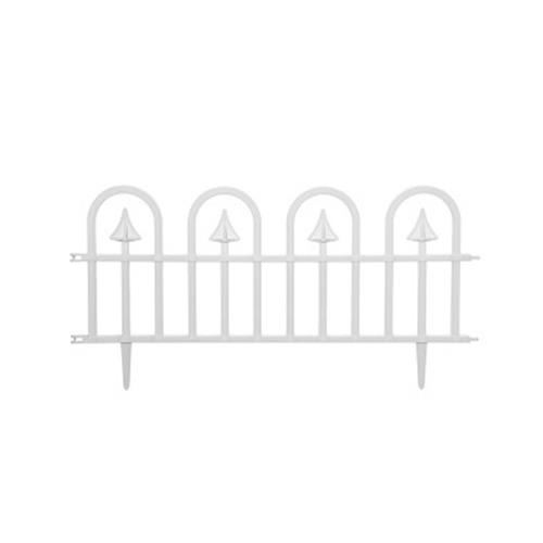 Gard de gradina decorativ, plastic alb, set 4 buc, 60x30.5 cm Gard de gradina decorativ, plastic alb, set 4 buc, 60x30.5 cm