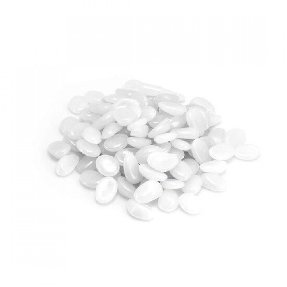 Pietre de gradina, fosforescente, albe, set 100 buc