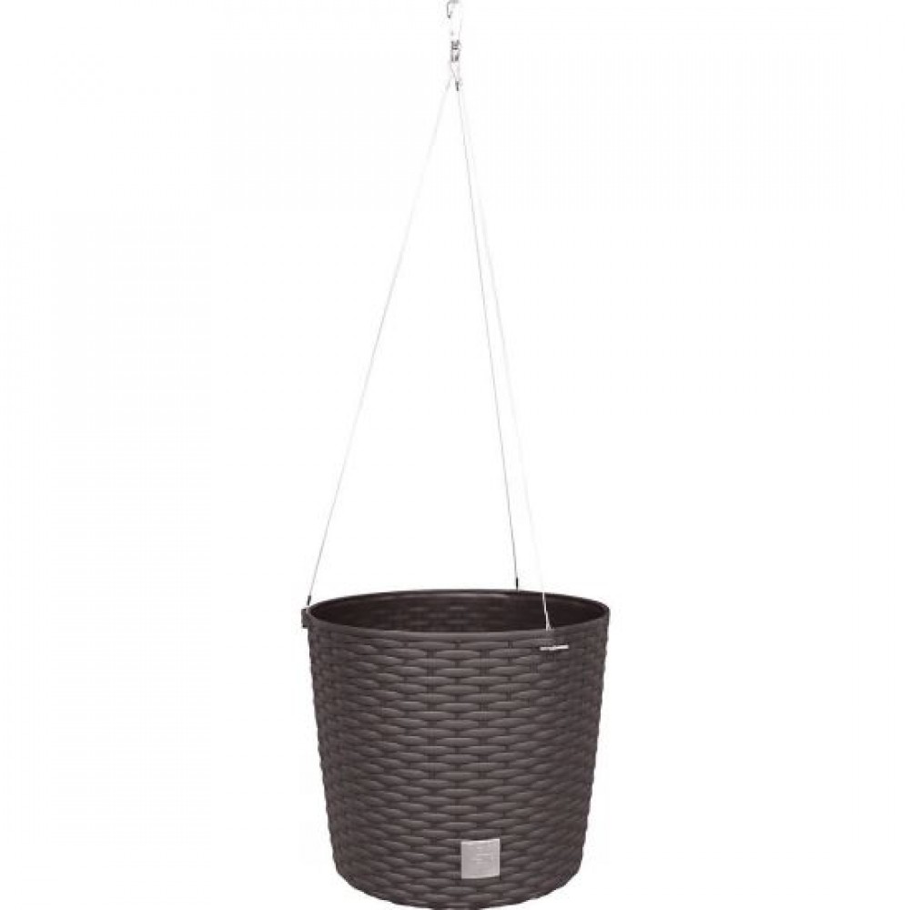 Ghiveci decorativ cu lant, rotund, maro, 25.6x21.9 cm, Rato Round WS Ghiveci decorativ cu lant, rotund, maro, 25.6x21.9 cm, Rato Round WS