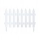 Gard de gradina decorativ, din plastic, alb, set 7 buc, 3.2 m x 35 cm