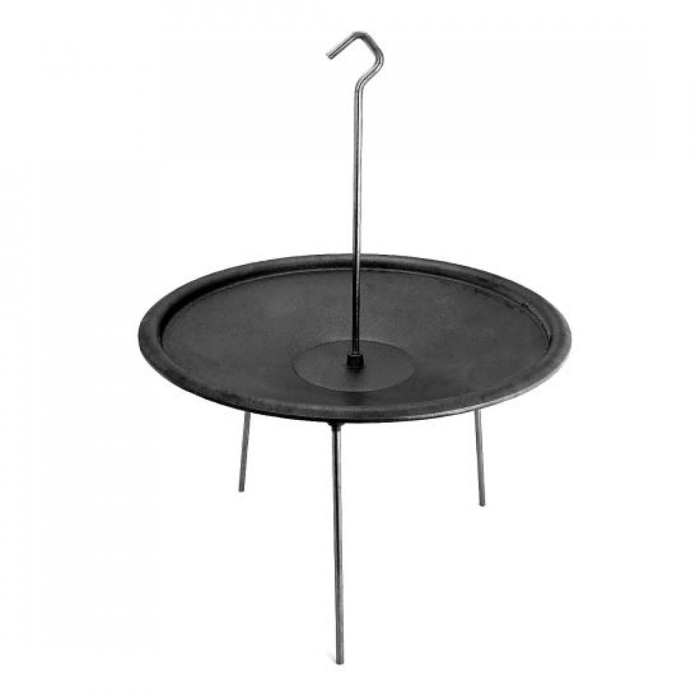 Disc pentru gratar, fonta, tip grill, cu picioare si agatator, 50 cm, Barbeque 