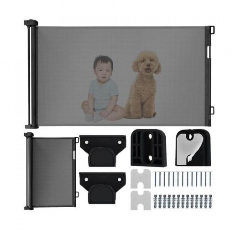 Poarta, plasa, de siguranta, protectie copii, retractabila, negru, 13x160x85 cm, Ruhhy Poarta, plasa, de siguranta, protectie copii, retractabila, negru, 13x160x85 cm, Ruhhy