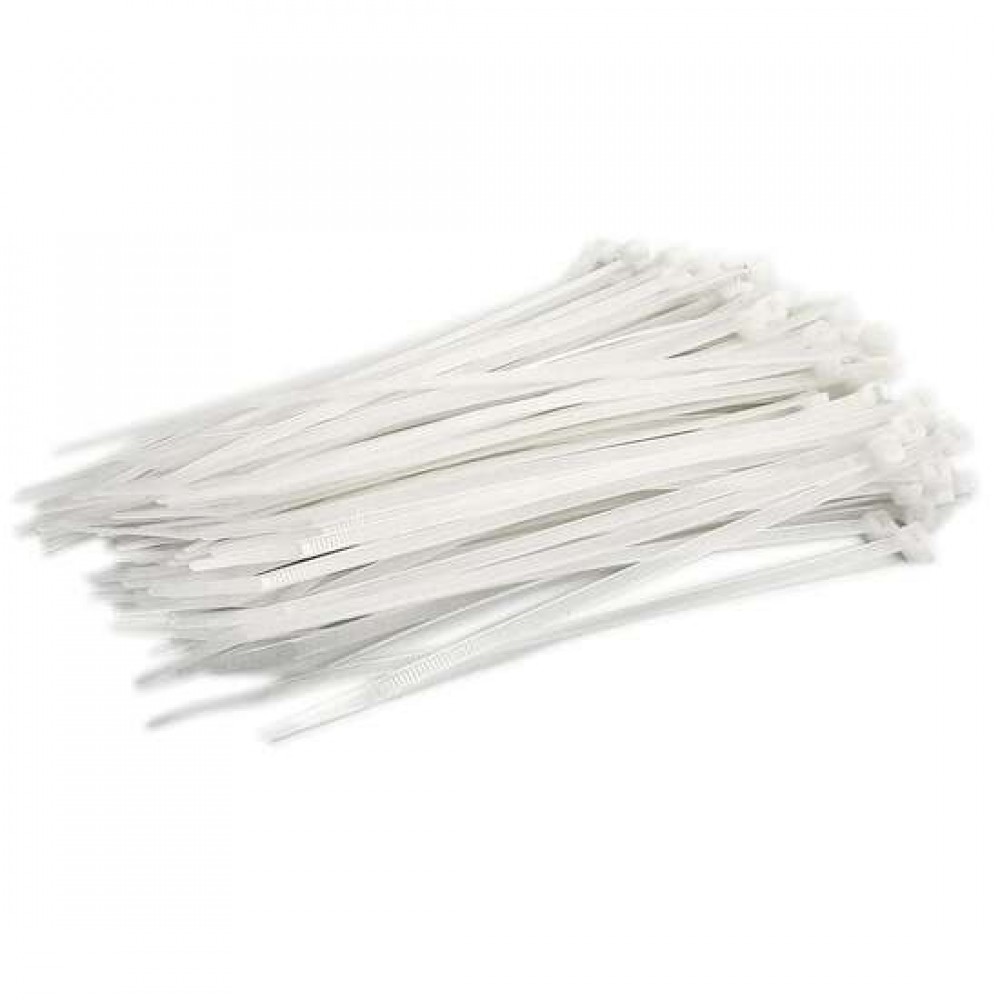 Coliere, fasete, alb, set 100 buc, 430x4 mm, Drel