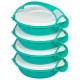 Caserola alimente, plastic, etansa, verde, 4 compartimente, 4x1 L, 22.4x20.5x29.5 cm, MagicHome Caserola alimente, plastic, etansa, verde, 4 compartimente, 4x1 L, 22.4x20.5x29.5 cm, MagicHome