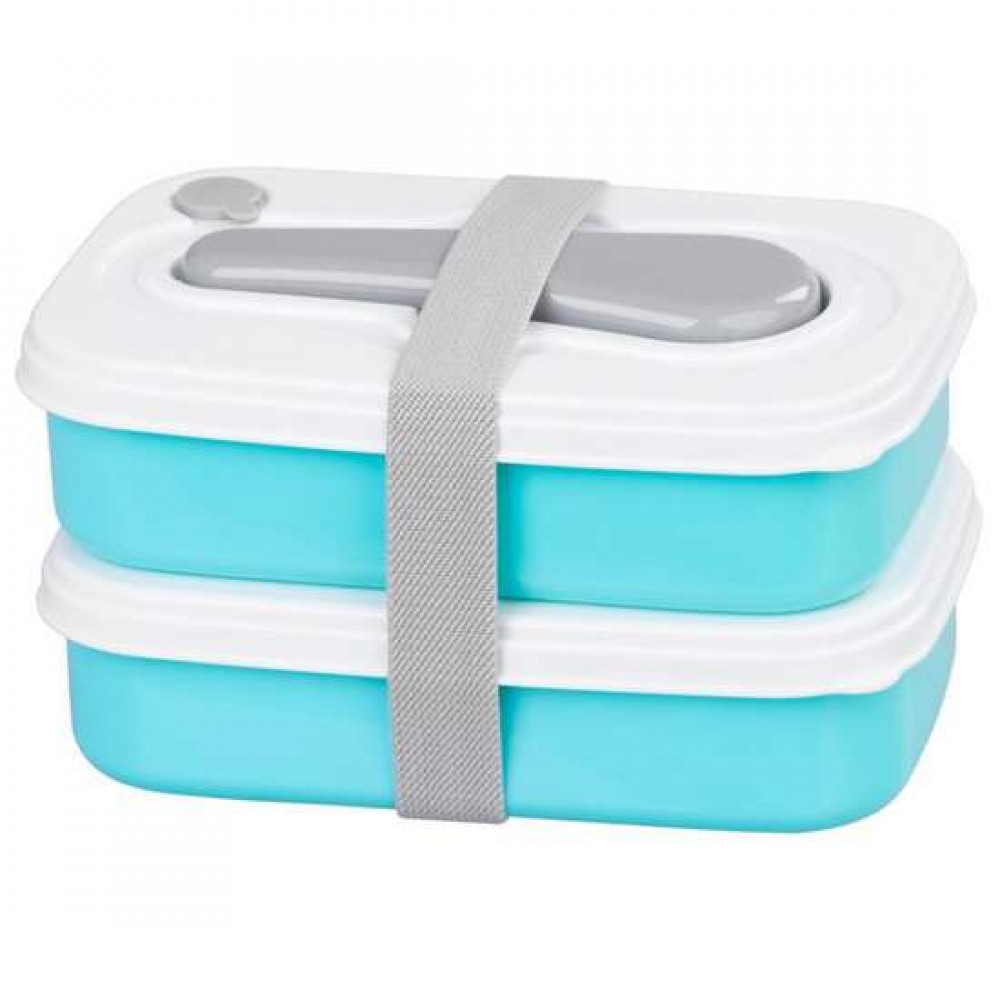 Cutie, caserola alimente, plastic, etansa, albastru, 2 compartimente, cu lingura/furculita, 1 L, 20.8x13.5x12.4 cm, MagicHome Cutie, caserola alimente, plastic, etansa, albastru, 2 compartimente, cu lingura/furculita, 1 L, 20.8x13.5x12.4 cm, MagicHome