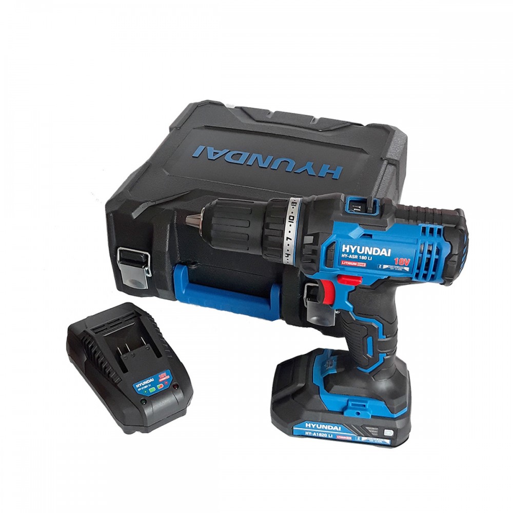 Masina de gaurit/insurubat cu acumulator Hyundai HY-ASR 180 LI 18V, 1 acum.2.0Ah
