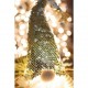Decoratiune Craciun, pitic, LED, auriu si alb, 18x47 cm, Jumi