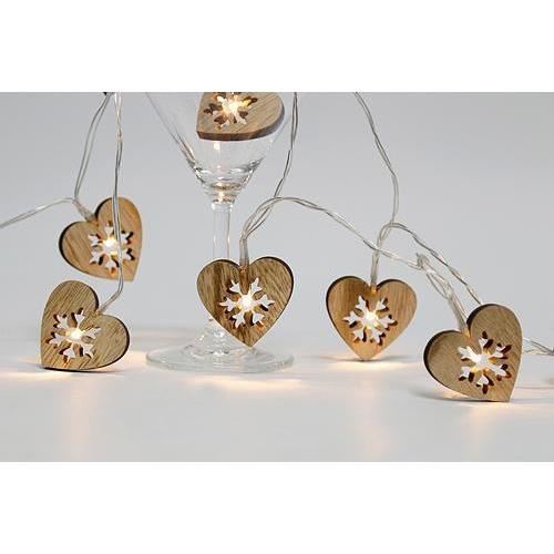 Decoratiune iarna, inimi cu fulgi de nea, 10 LED, 230V, IP44, 1.35 m Decoratiune iarna, inimi cu fulgi de nea, 10 LED, 230V, IP44, 1.35 m