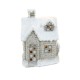 Decoratiune iarna, ceramica, casa cu ferestre luminate, alb si bej, LED, 3xAAA, 25x18x36 cm Decoratiune iarna, ceramica, casa cu ferestre luminate, alb si bej, LED, 3xAAA, 25x18x36 cm
