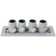 Suport 4 lumanari, model HOME, lemn si pietre naturale, gri, 39x12.5x10 cm, Magic Home Suport 4 lumanari, model HOME, lemn si pietre naturale, gri, 39x12.5x10 cm, Magic Home