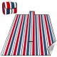 Patura picnic, model dungi, rosu, alb, albastru, 200x220 cm