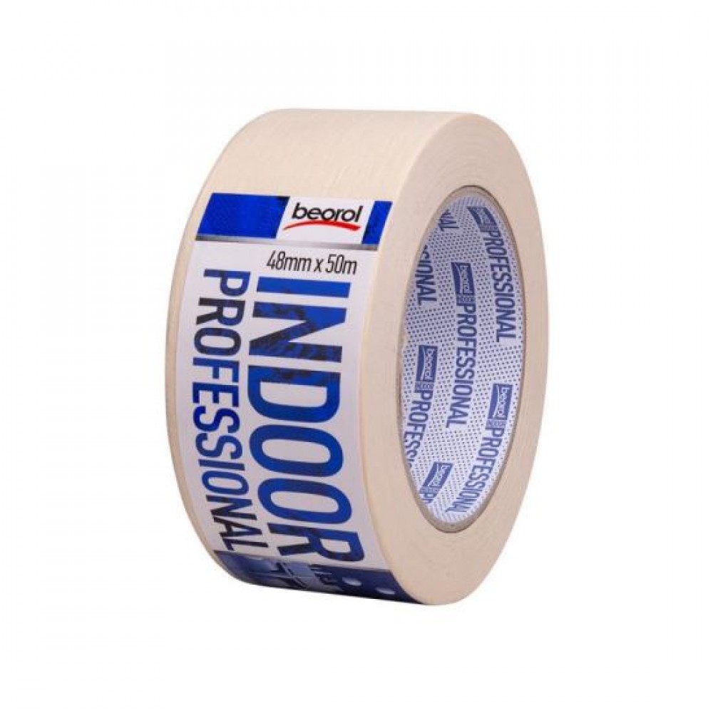 Banda acoperire, 48 mm x 50 m, Indoor Profesional, solvent, alba, Beorol Banda acoperire, 48 mm x 50 m, Indoor Profesional, solvent, alba, Beorol