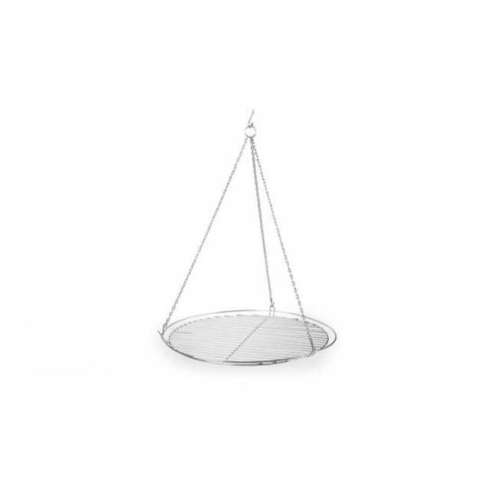 Grilaj, grill, pentru gratar, rotund, cu lant, 50 cm, Perfect Home 