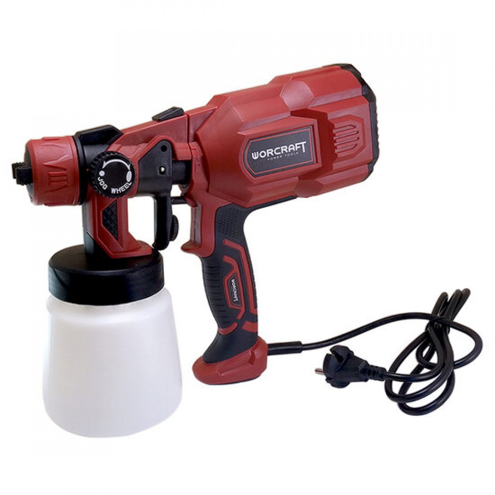 Pistol de vopsit electric, vas inferior, 550 W, 800 ml, 1.8 mm, Worcraft Pistol de vopsit electric, vas inferior, 550 W, 800 ml, 1.8 mm, Worcraft
