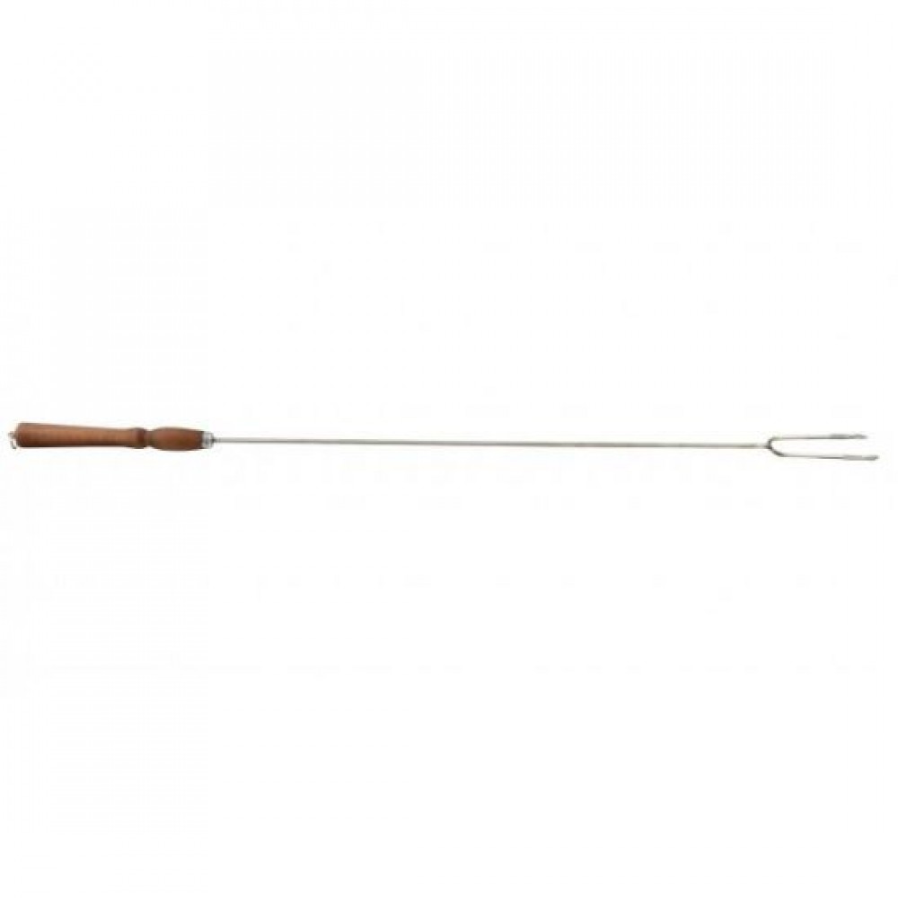 Ustensila pentru barbecue, grill, gratar, furculita lunga, maner lemn, 90 cm, Perfect Home