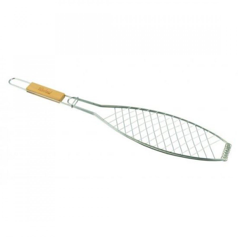 Gratar mobil cu blocare, maner lemn, pentru peste, 56.5x11.6 cm, Perfect Home Gratar mobil cu blocare, maner lemn, pentru peste, 56.5x11.6 cm, Perfect Home