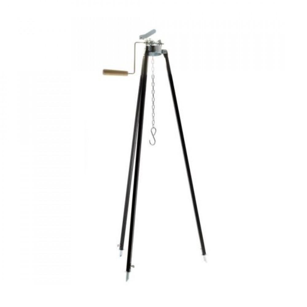 Trepied ceaun, extensibil, inaltime reglabila, cu maner, 100/180 cm, Perfect Home 