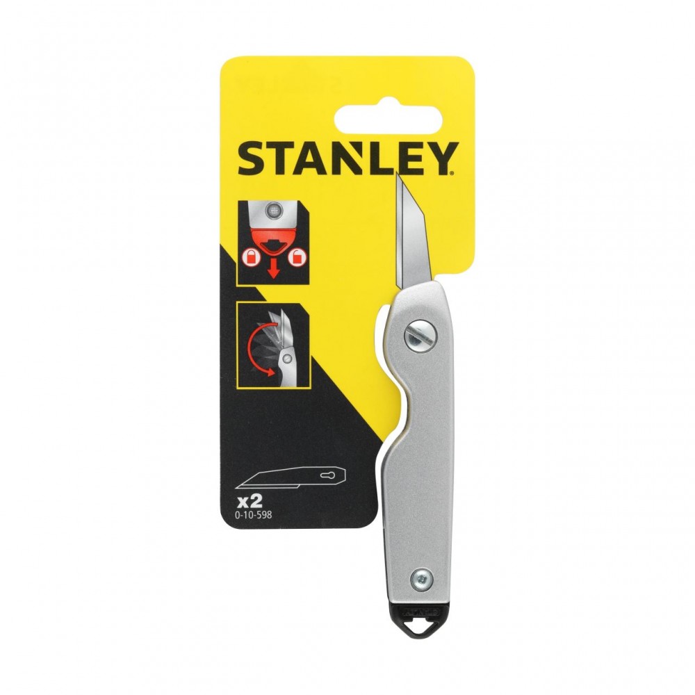 Cutter de precizie Stanley cu lama pliabila, 110 mm, 2 lame incluse
