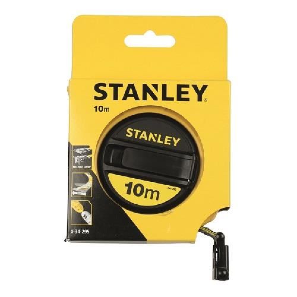 Ruleta Stanley 10 m, carcasa inchisa, banda fibra de sticla
