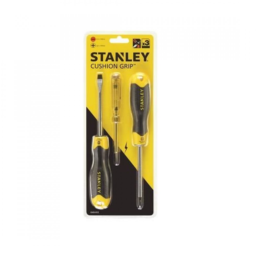 Set 2 surubelnite Stanley CushionGrip + tester tensiune