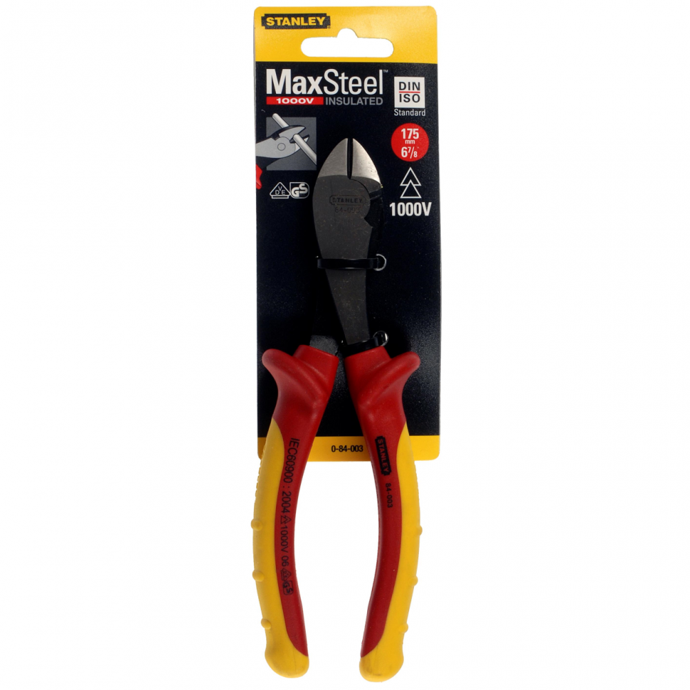 Cleste cu taietura diagonala (sfic) electroizolat Stanley Fatmax, 1000 V 175 mm
