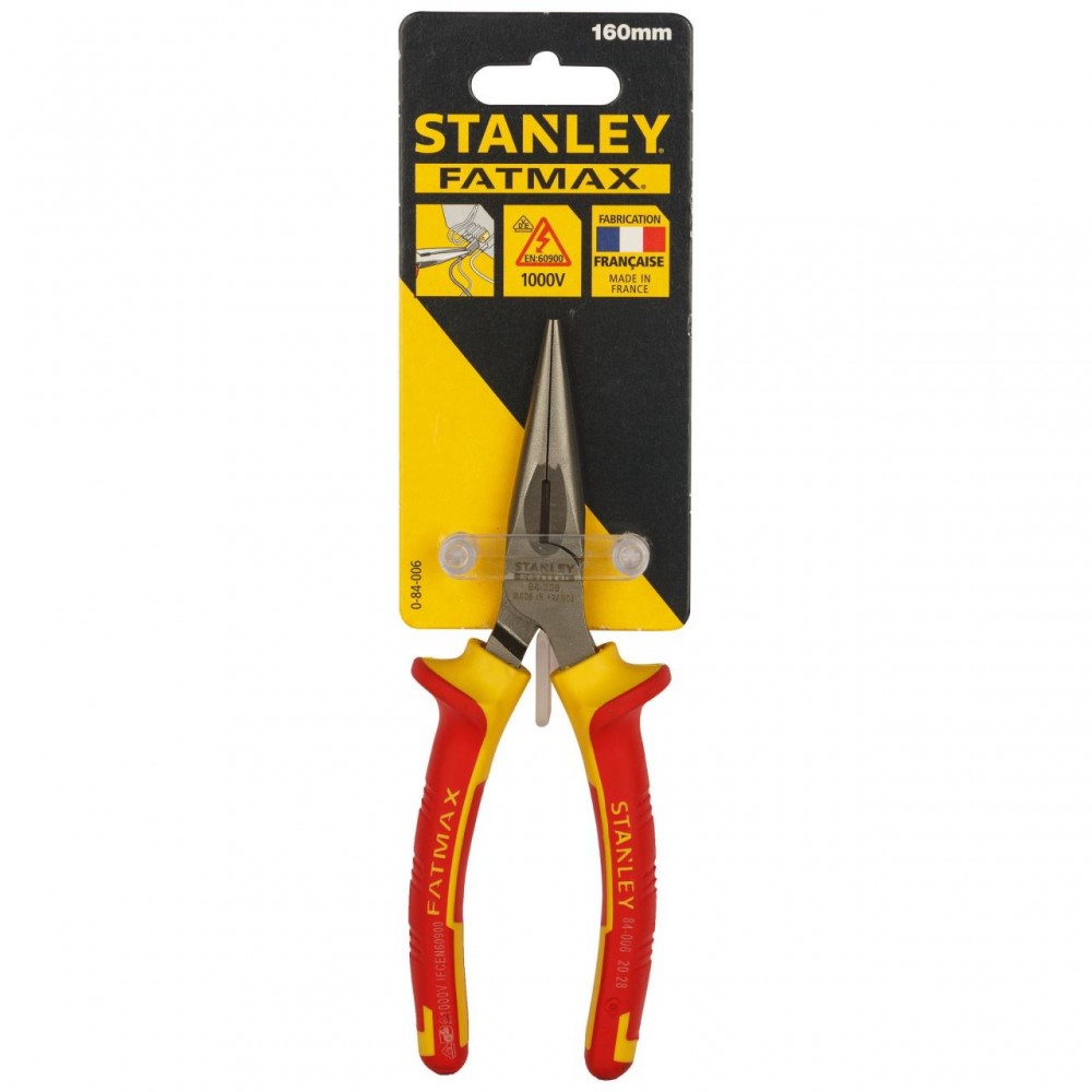 Cleste cu falci lungi electroizolat Stanley Fatmax, 0-84-006, 1000 V 160 mm