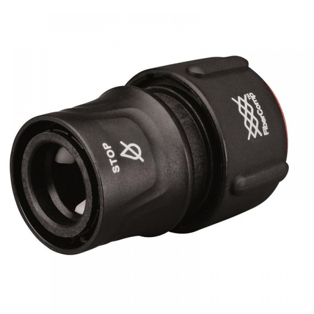 Conector furtun de gradina Fiskars FiberComp AquaSTOP, 19 mm (3/4'')