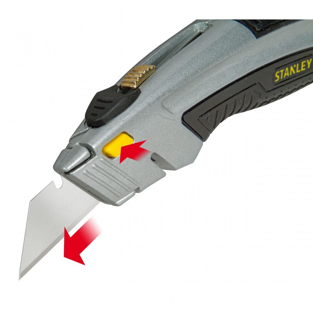 Cutter Stanley cu lama retractabila,180 mm, 3 lame incluse